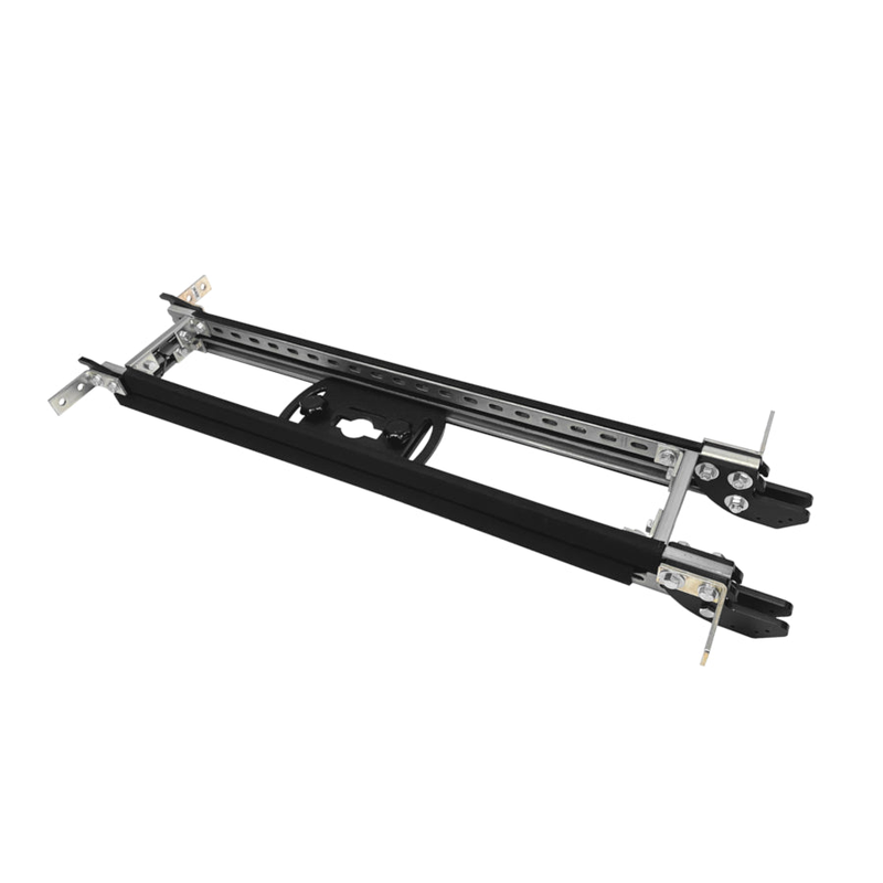 AllSportSystems SkyRail+ Cage Projector Mount product view of sliding rail and span kit brackets.