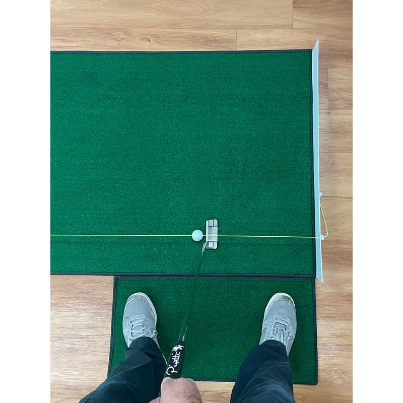 Big Moss Golf Michael Breed's "Let's Do This!" Training Green from the golfer's view.