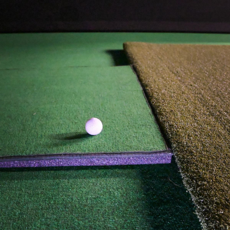 Big Moss Return Ramp close view with ball and hitting mat.