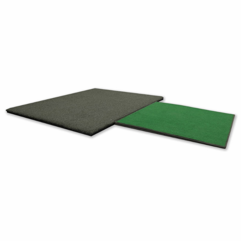 Big Moss Return Ramp with golf hitting mat.