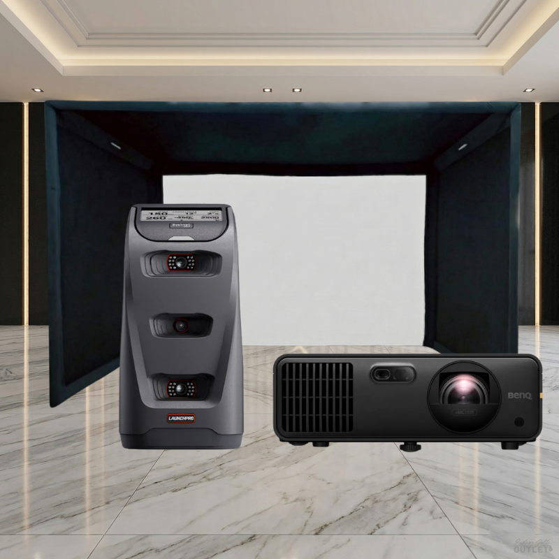 Bushnell Launch Pro Launch Monitor Projector SIGPRO Commercial Golf Simulator Enclosure Package