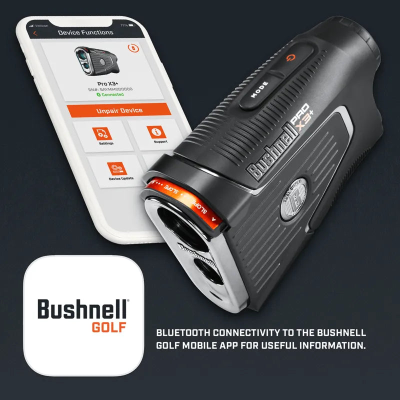 Bushnell Pro X3 Plus LINK bluetooth connection golf app.