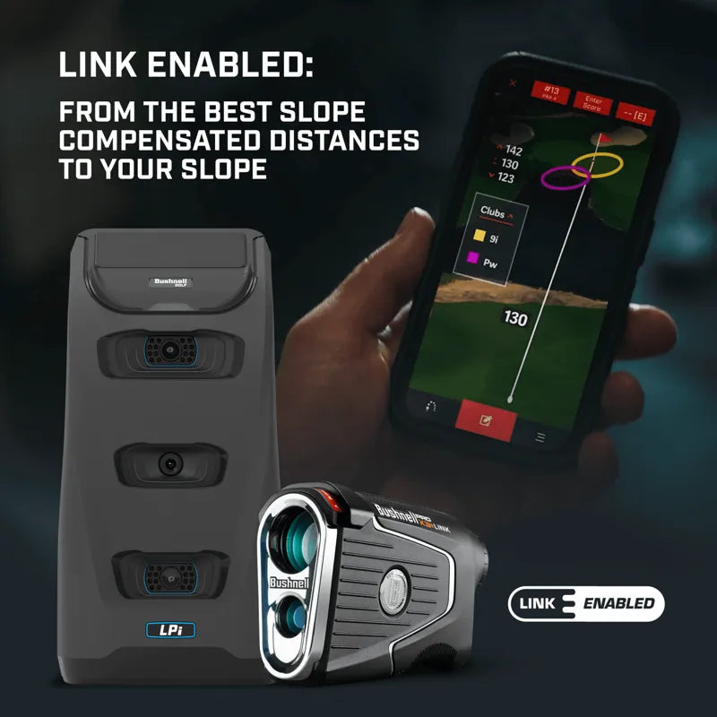 Bushnell Pro X3 Plus LINK enabled ec technology display.