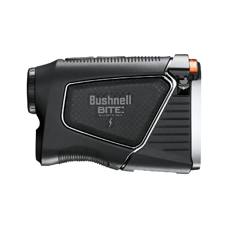 Bushnell Pro X3 Plus LINK side view bite magnetic grip.