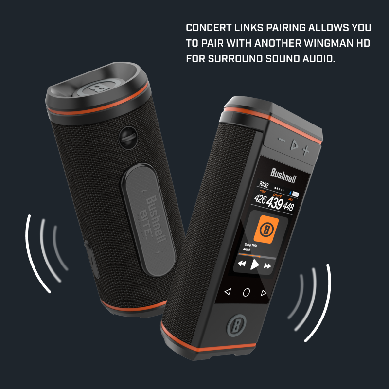 Bushnell Wingman HD concert links speaker pairing.