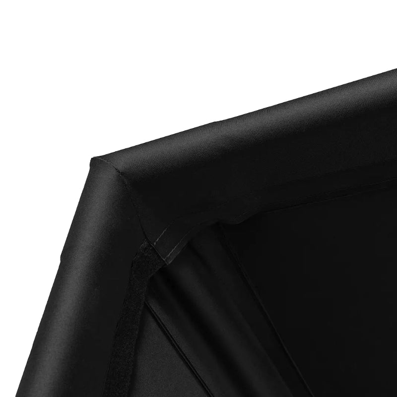 Carls Place C-Series Pro Golf Simulator Enclosure Kit with Impact Screen corner view.