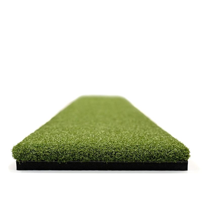 Carls Place Golf Mat Extension Strip low angle green turf black layer.