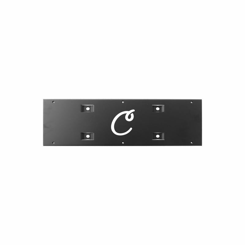 Carls Place Launch Monitor Frame Mount NVISAGE N1 angled view black metal brackets.