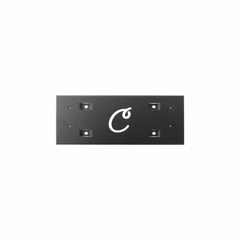 Carls Place Launch Monitor Frame Mount ProTee VX top view black metal panel logo.