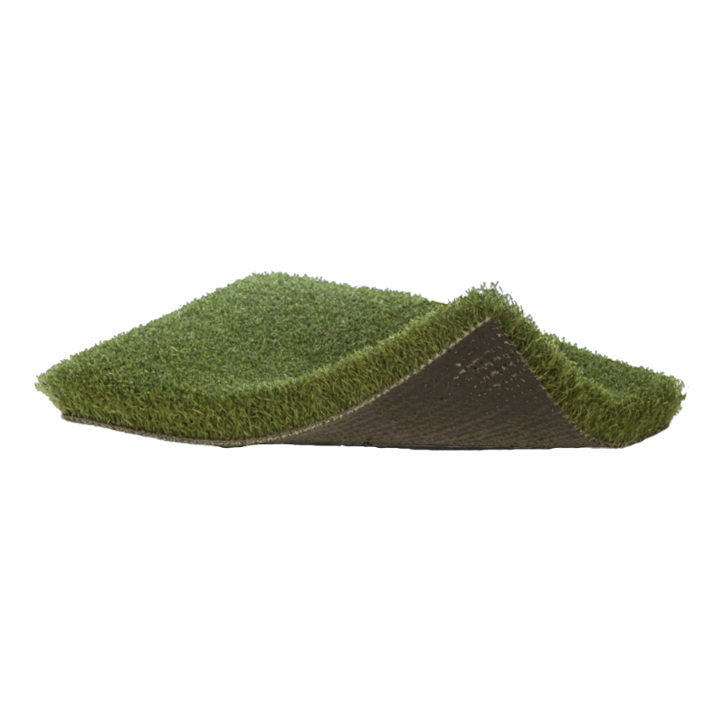 A sample swatch of EZTee Poly Golf Hitting Turf.