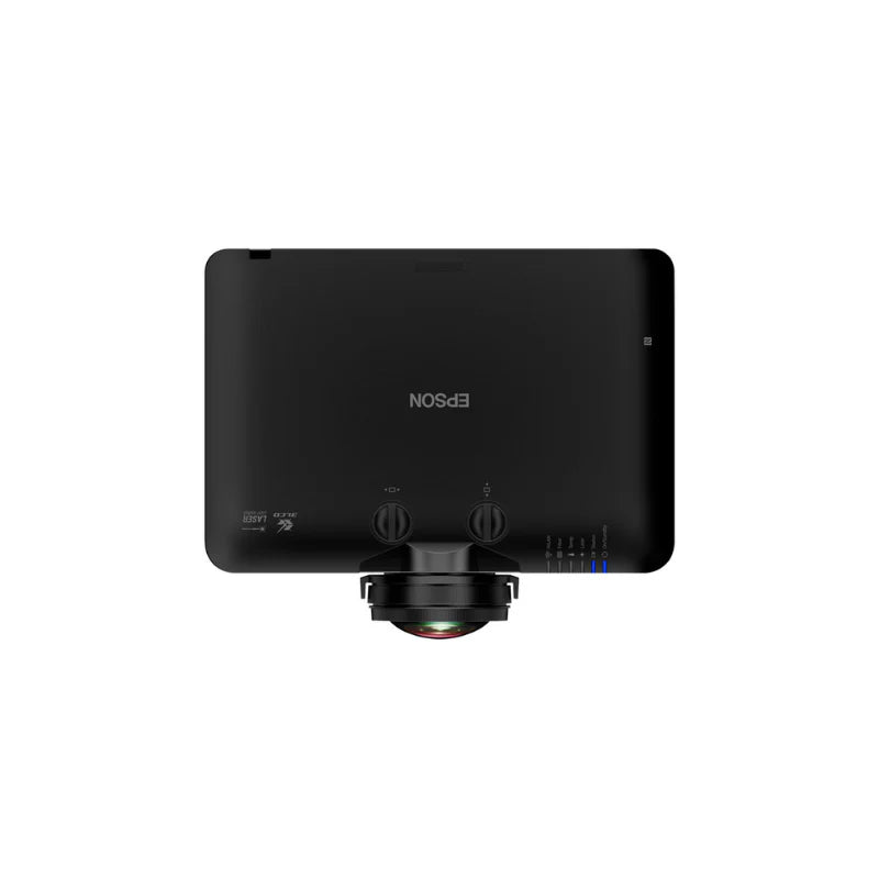 Epson L695SU PowerLite 6200-Lumen WUXGA Short Throw 3LCD Laser Projector top view.
