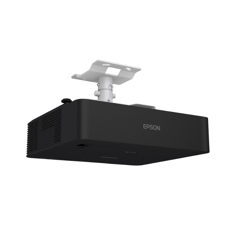 Epson L895E PowerLite 8000 Lumen WUXGA Normal Throw 3LCD Laser Projector with 4K Enhancement angled view.