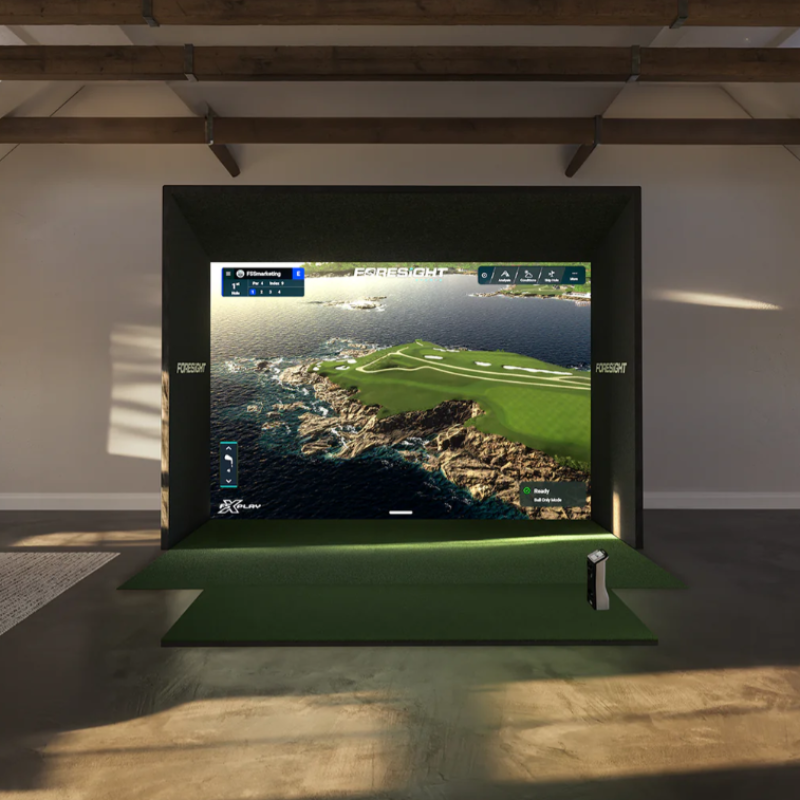 Foresight Sports SIM IN A BOX Custom Golf Simulator QuadMAX 12 feet wide no frame extension.