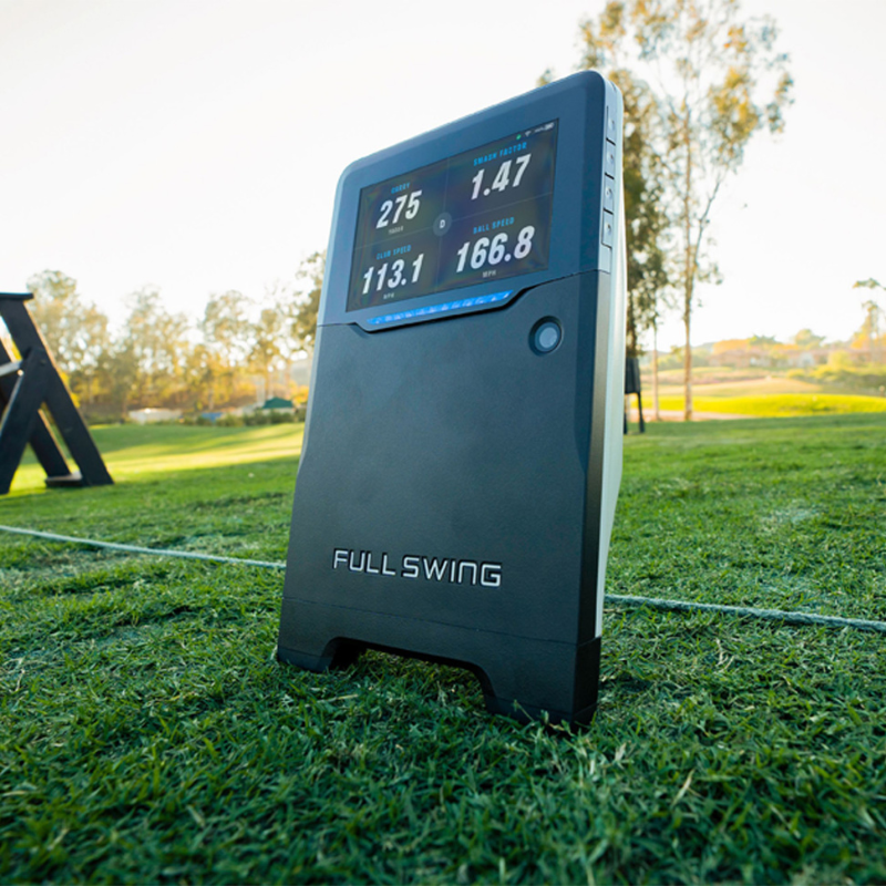 Full Swing KIT on practice tee.