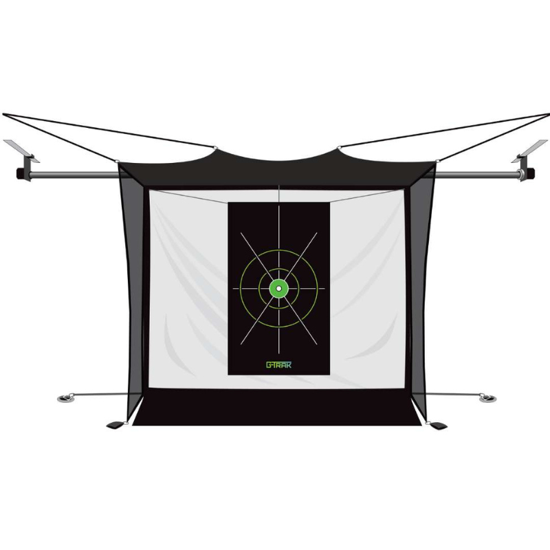 G-TRAK Golf Target attached to G-TRAK Retractable Impact Screen.