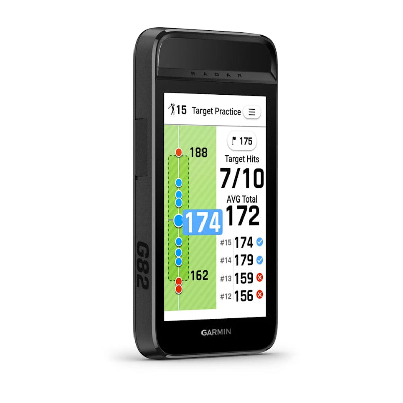 Garmin Approach® G82 GPS Golf Handheld and Launch Monitor angle view.