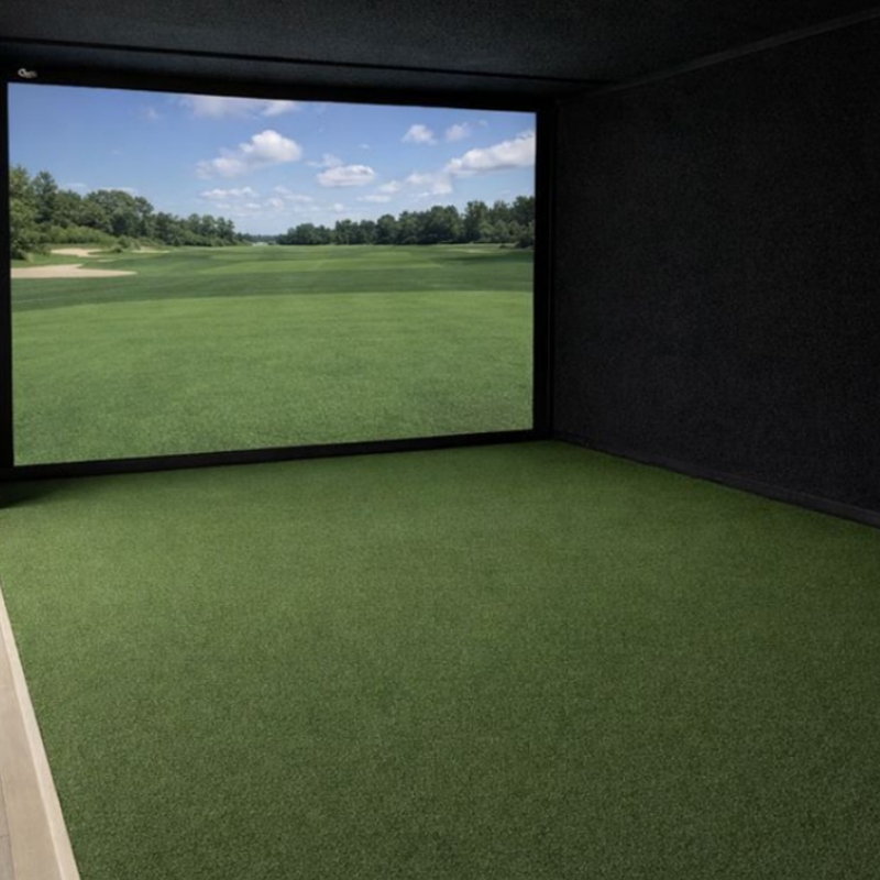 Golf Simulator Design Plans and Consultation finished room.