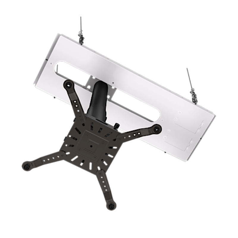 JKS3 Suspended Ceiling Projector Kit with JR3 Universal Adapter low view of black frame.