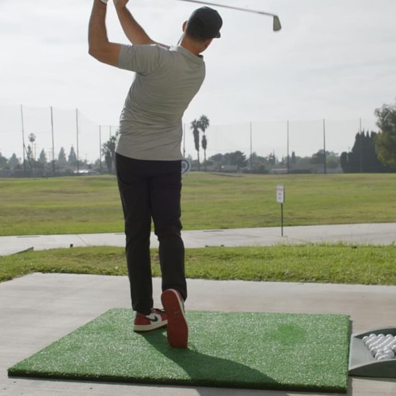 Monster Mat Golf Mat 2.0 with golfer finish.