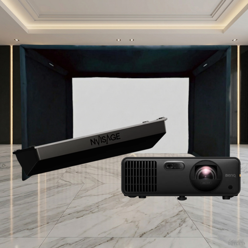 NVISAGE N1 Launch Monitor Projector SIGPRO Commercial Golf Simulator Enclosure Package