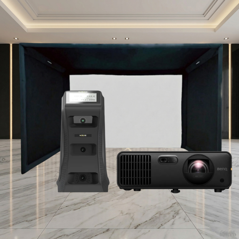 NVISAGE NEO-E Launch Monitor Projector SIGPRO Commercial Golf Simulator Enclosure Package