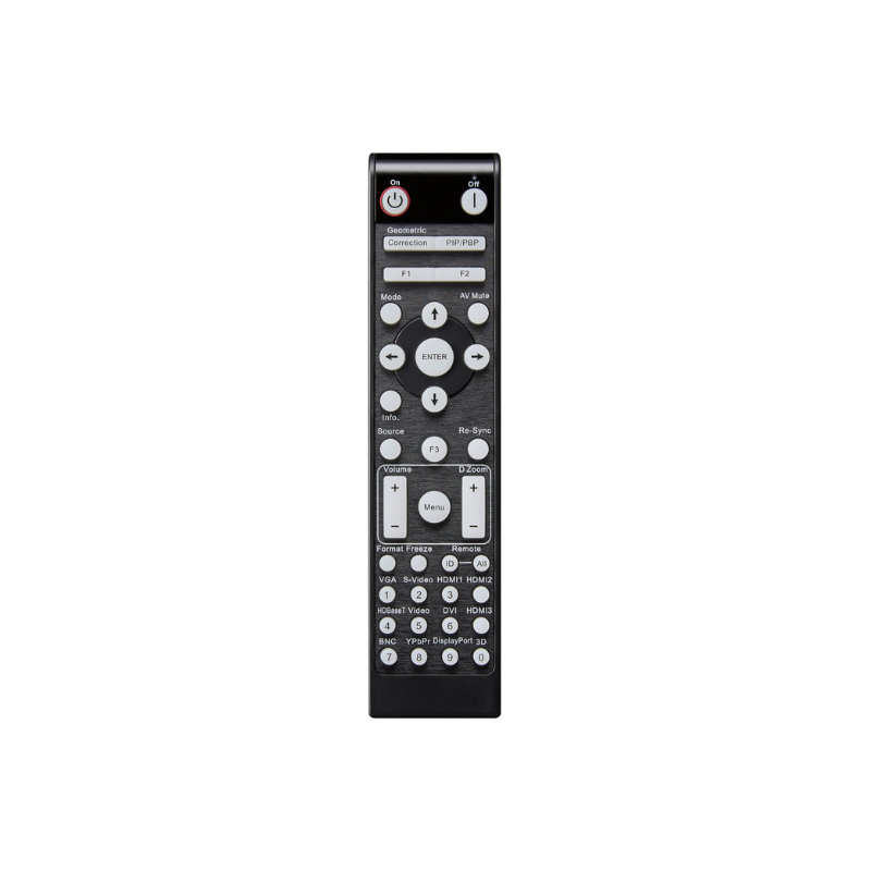 Optoma ZK608TST 4K 6000 Lumens UHD Short Throw Golf Simulator Projector black remote.