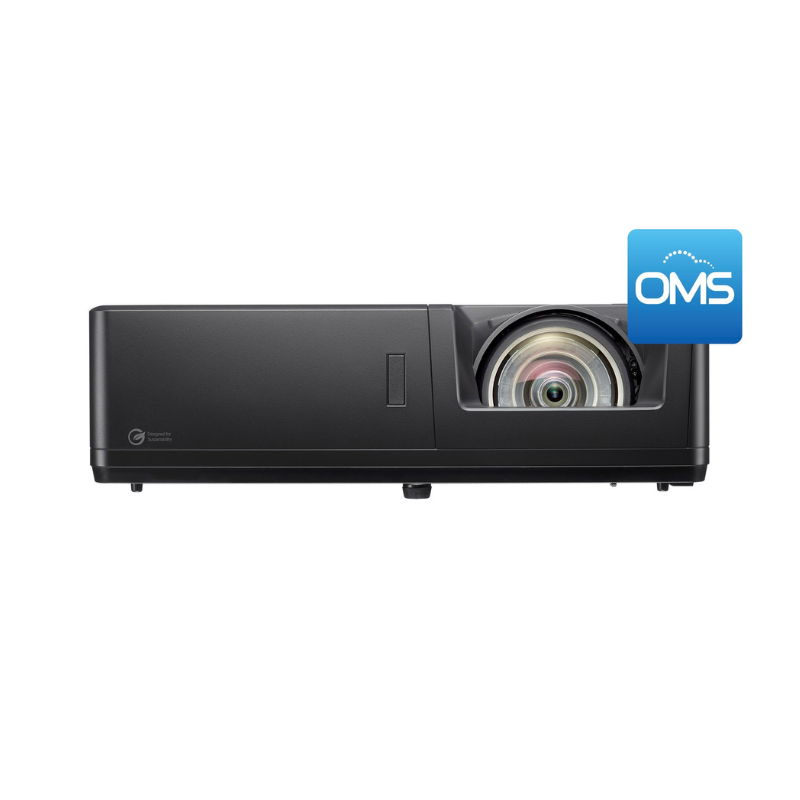 Optoma ZK608TST 4K 6000 Lumens UHD Short Throw Golf Simulator Projector front view OMS.