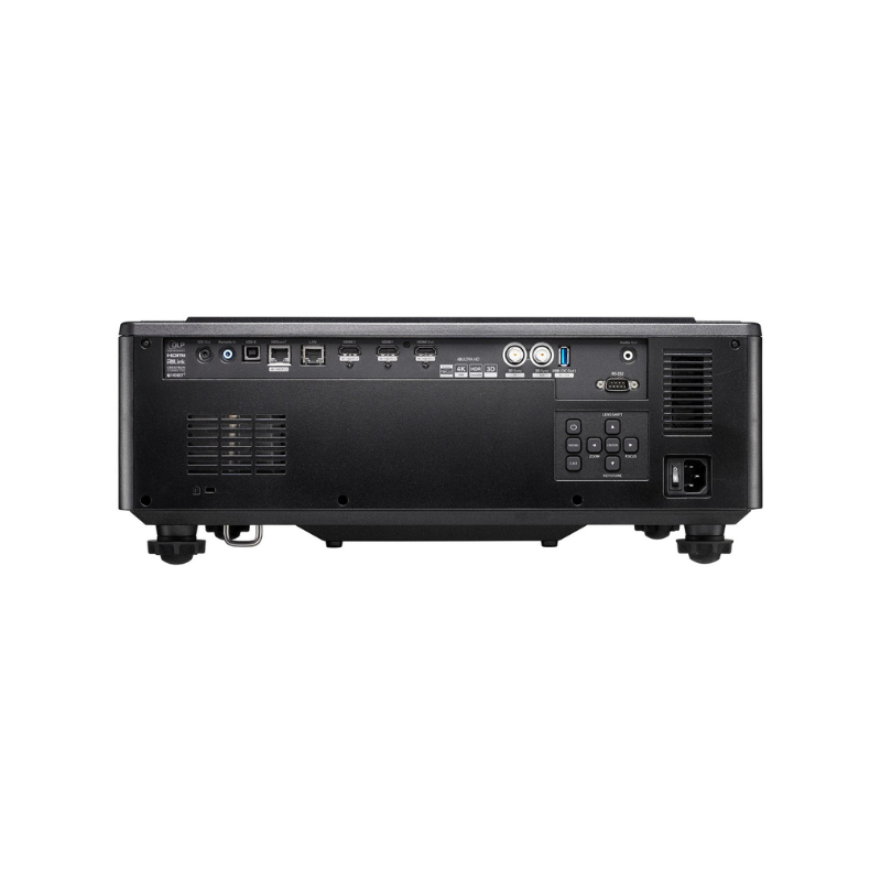 Optoma ZK810TST 8500 Lumens 4K Short Throw Golf Simulator Projector rear port view.