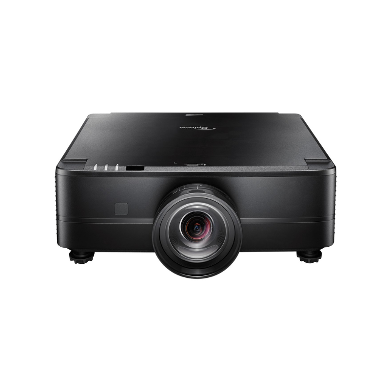 Optoma ZK810TST 8500 Lumens 4K Short Throw Golf Simulator Projector slight overhead view.