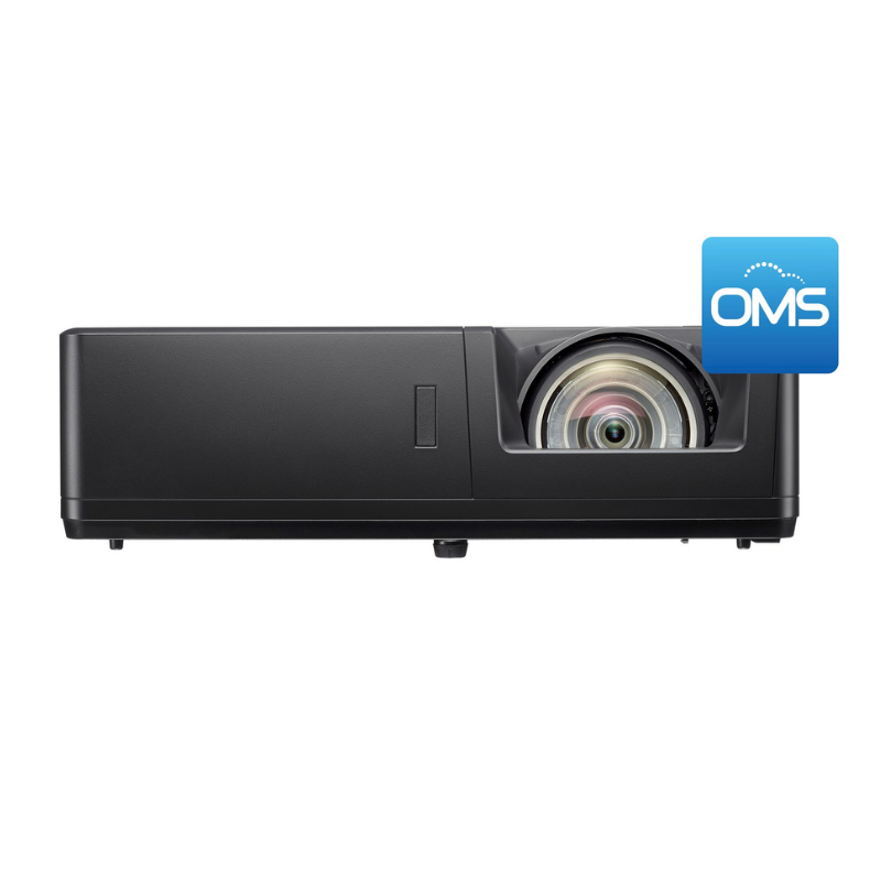 Optoma ZU607TST WUXGA 6000 Lumens WUXGA Short Throw Golf Simulator Projector front view OMS.