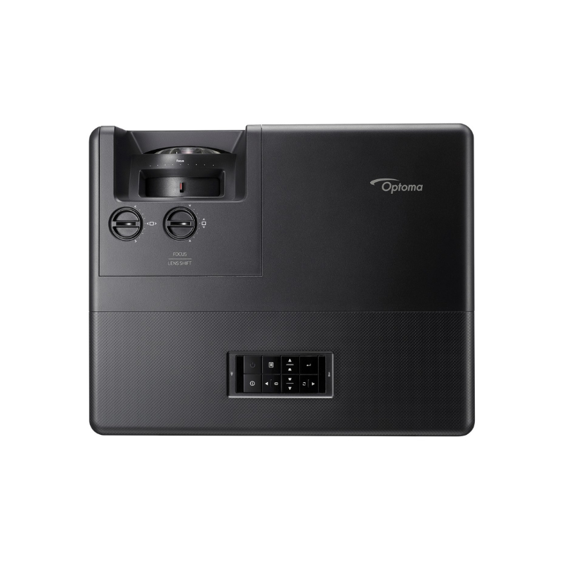 Optoma ZU607TST WUXGA 6000 Lumens WUXGA Short Throw Golf Simulator Projector top view.