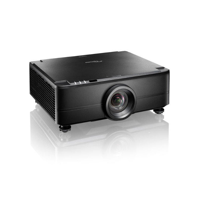 Optoma ZU725TST 7200-Lumens WUXGA Short Throw Golf Simulator Projector right angled view.