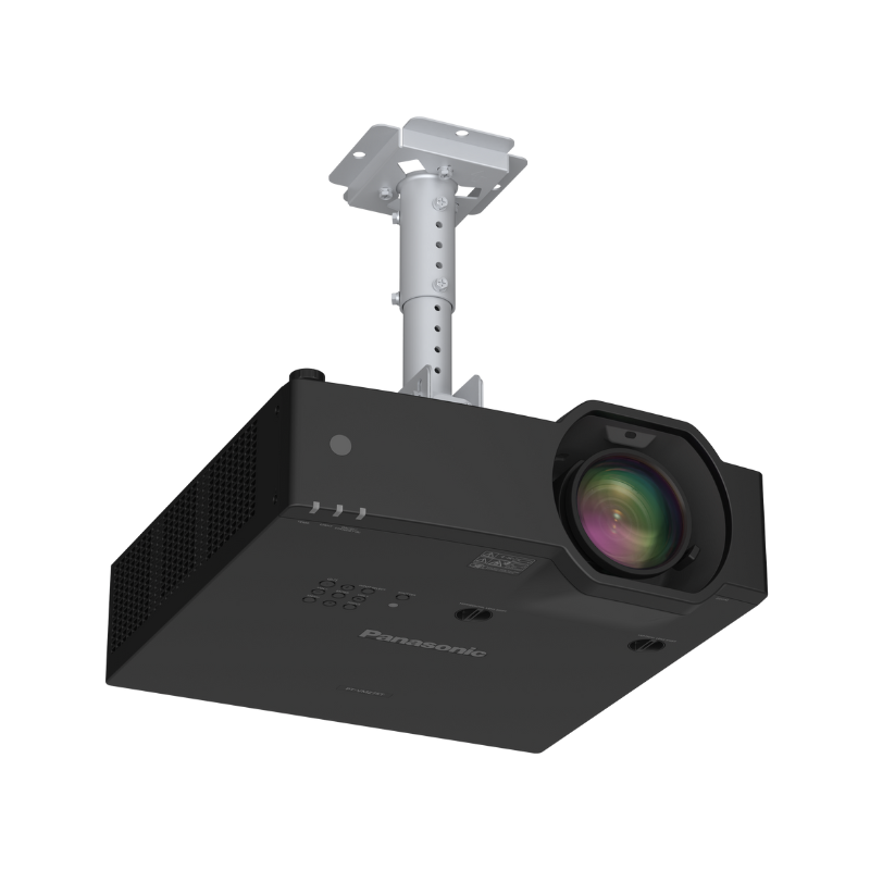 Panasonic PT-VMZ6STBU7 6200-Lumen WUXGA Short Throw Golf Simulator Projector mounted view.