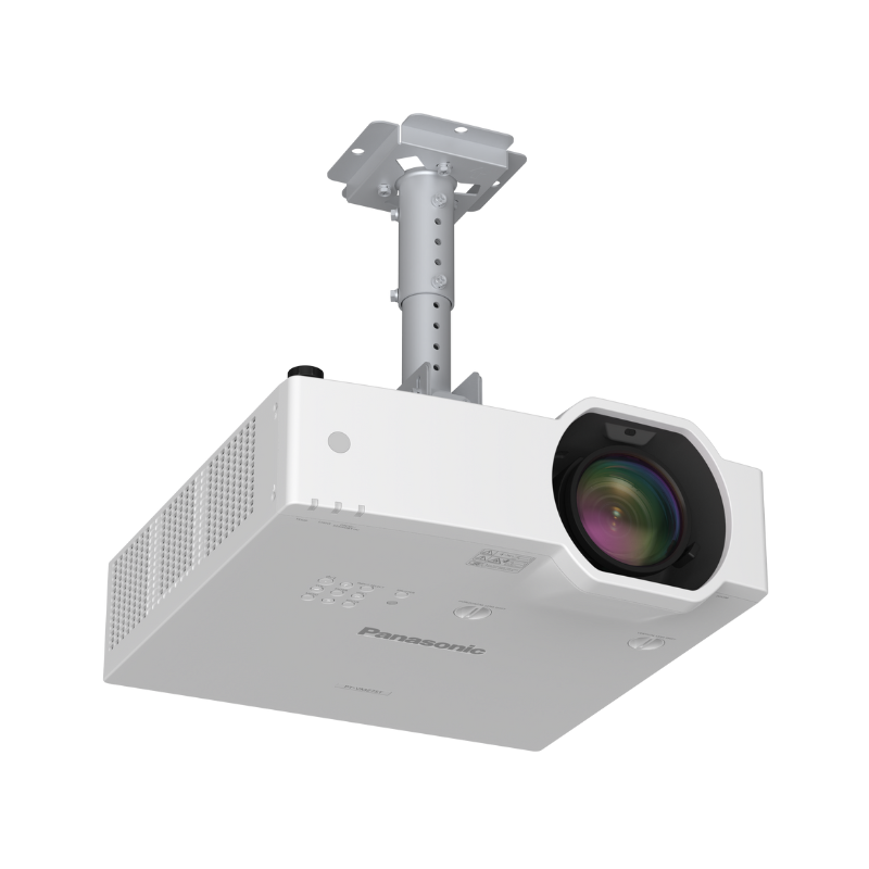 Panasonic PT-VMZ7STU7 7000-Lumen WUXGA Short Throw Golf Simulator Projector mounted view.