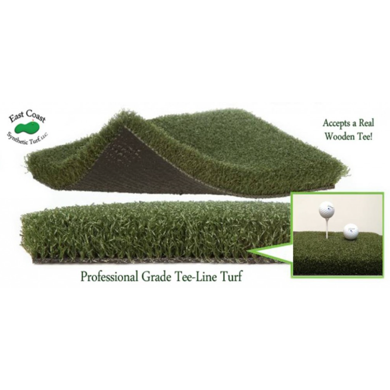Pro Putt Systems Multi Surface Chipping Pad side angle tee line turf cutaway view.