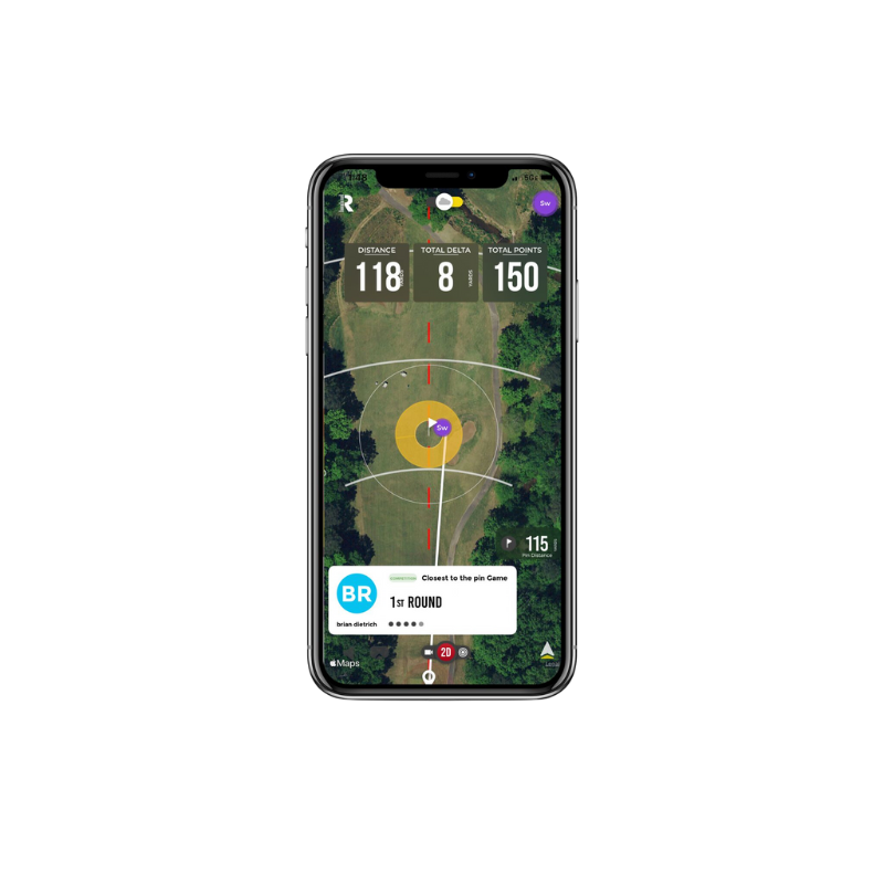 Rapsodo Mobile Launch Monitor Closest to the Pin Game user interface view.