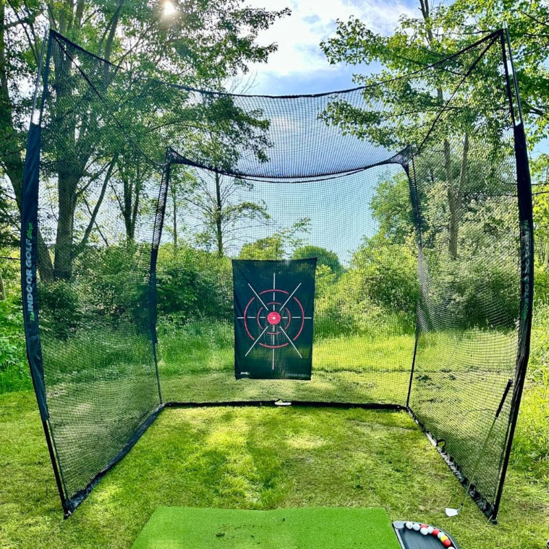 SIG 10x10x10 Square Golf Net outdoor.