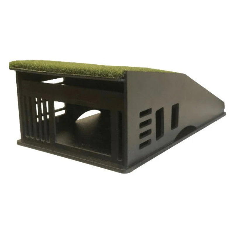 SIG Golf Simulator Projector Floor Mount Enclosure angled view.