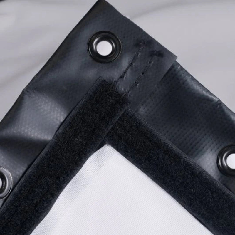 SIG Preferred Golf Simulator Impact Screen hook corner view.
