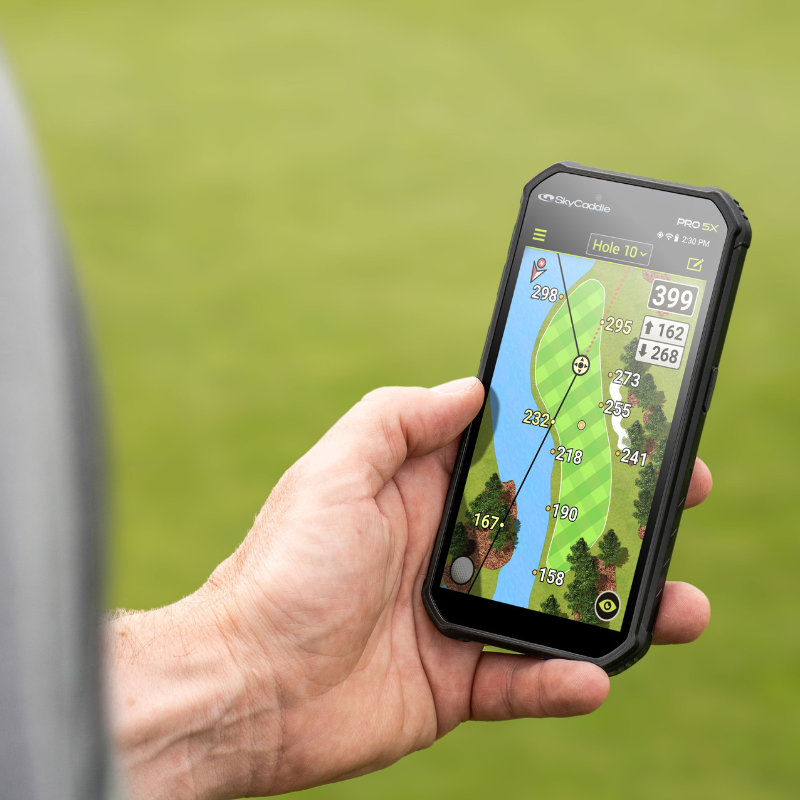 SkyCaddie PRO 5X handheld view.
