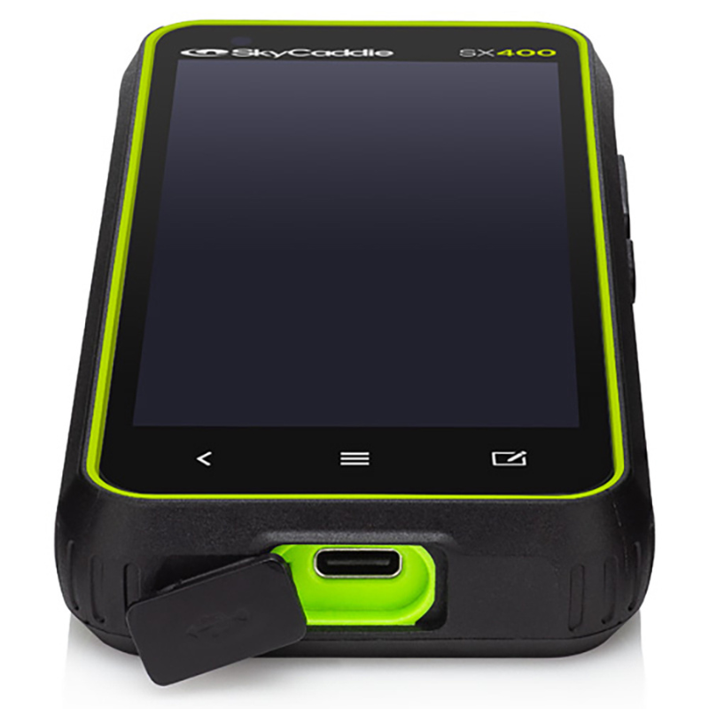 SkyCaddie SX400 USB-C view.