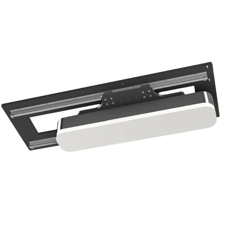 SkyRail Sliding Track Mount launch monitor attached.