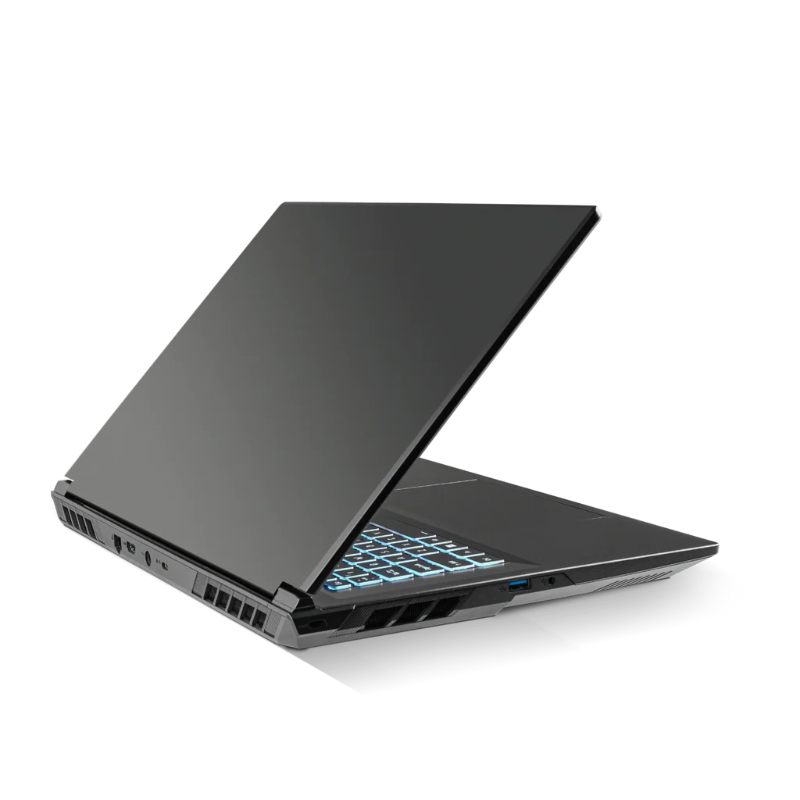 SurfThing M3H Golf Simulator Laptop rear right angled view.