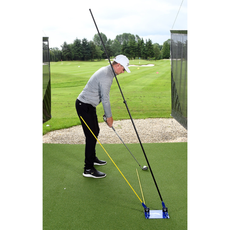 Swing Plate Dual Pro by Jamie Brittain with golfer at address.