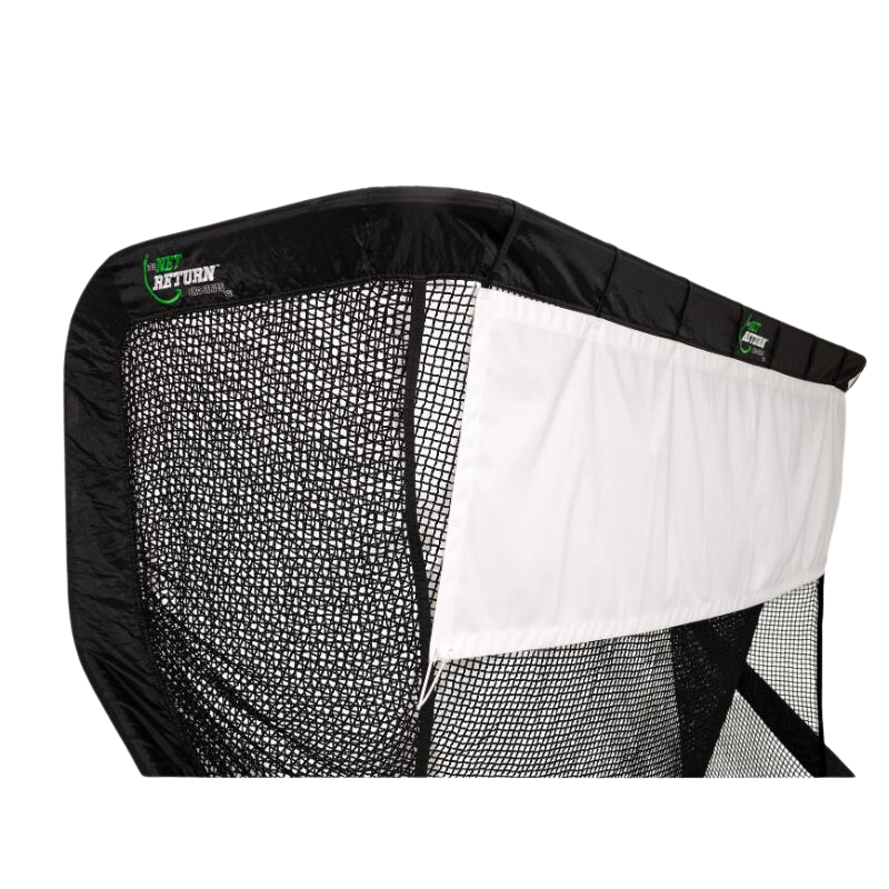 The Net Return Split Screen Golf Simulator Screen close view.