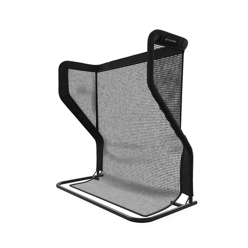 The Net Return Home Series Golf Net Junior diagonal setup view.