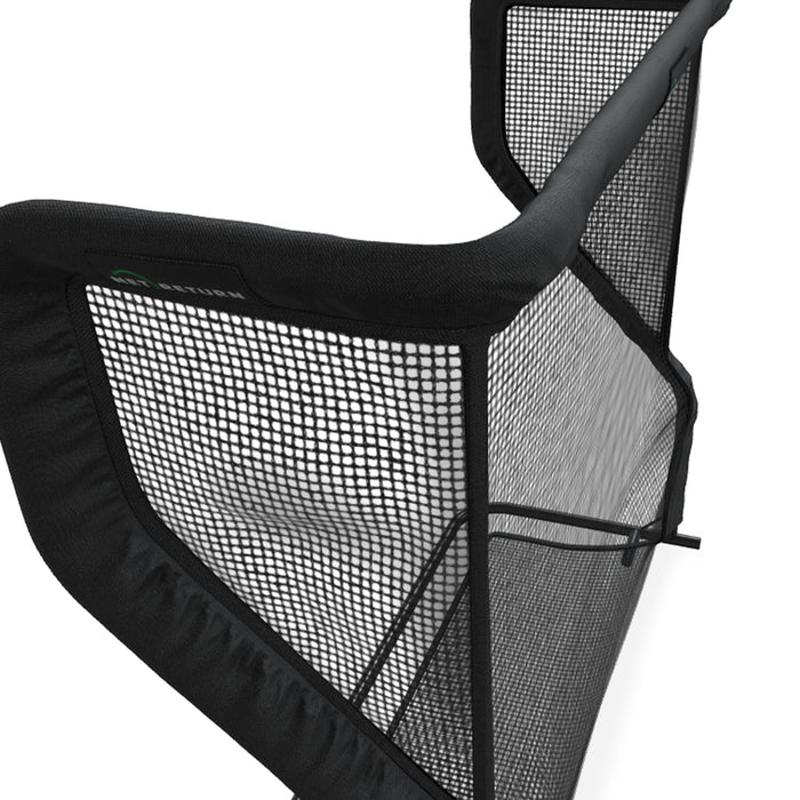 The Net Return Pro Series Golf Net Pro side angle showing design.