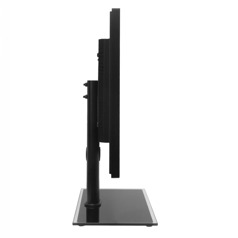 Touch Screen Guru Ultra Series 32" 4K Touch Screen Monitor left side view on stand.