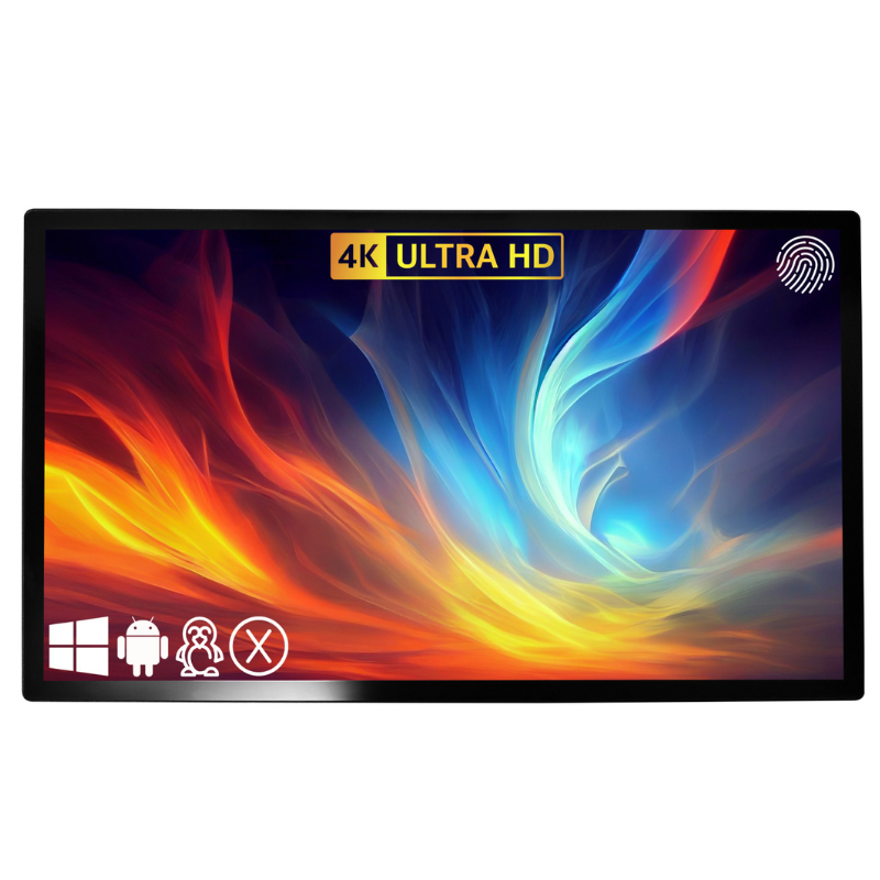 Touch Screen Guru Ultra Series 55" 4K Touch Screen Monitor front view.