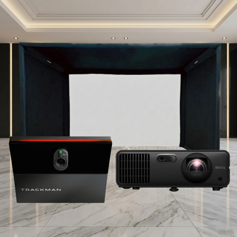 Trackman iO Commercial Launch Monitor Projector SIGPRO Commercial Golf Simulator Enclosure Package